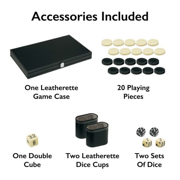 Mainstreet Classics Classic 18" Backgammon Set - Image 2