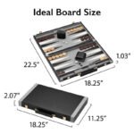 Mainstreet Classics Pennsylvania Ave 18" Backgammon Portable Set - Image 4