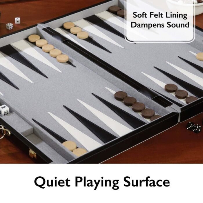 Mainstreet Classics Pennsylvania Ave 18" Backgammon Portable Set - Image 5