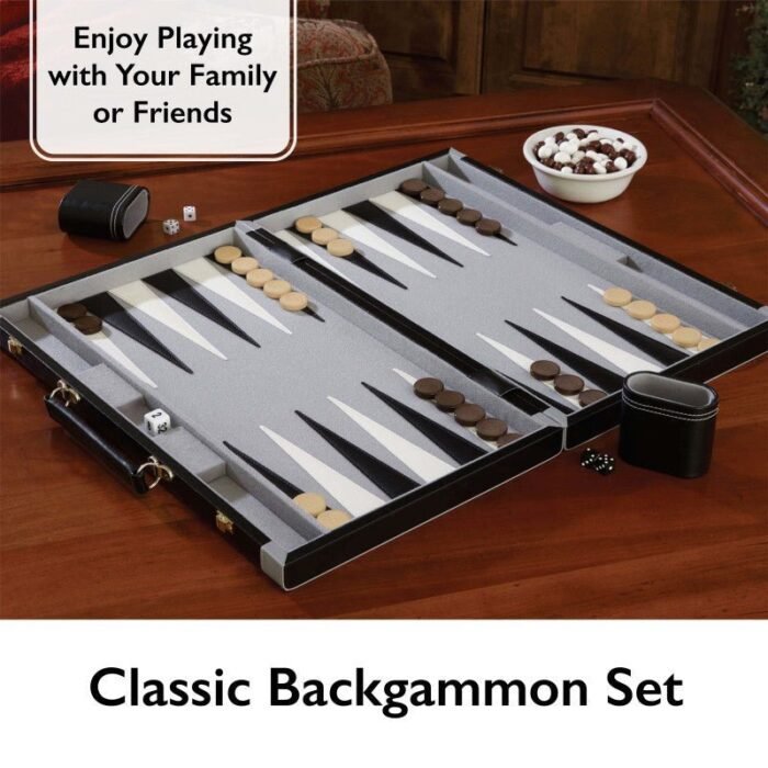 Mainstreet Classics Pennsylvania Ave 18" Backgammon Portable Set - Image 3