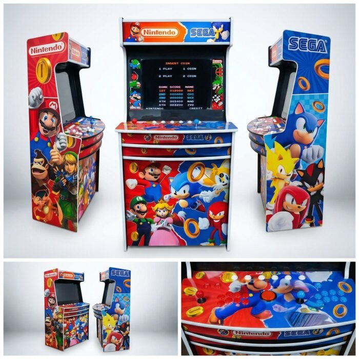 Nintendo Vs Sega themed arcade cabinet - Image 2