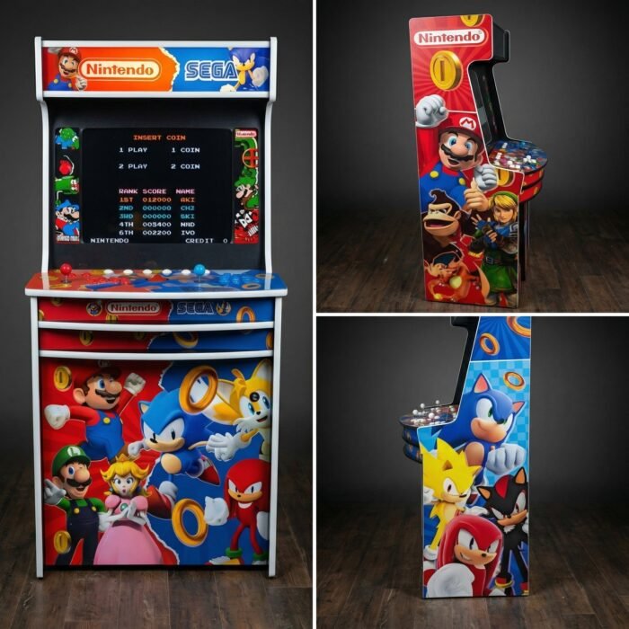 Nintendo Vs Sega themed arcade cabinet - Image 3