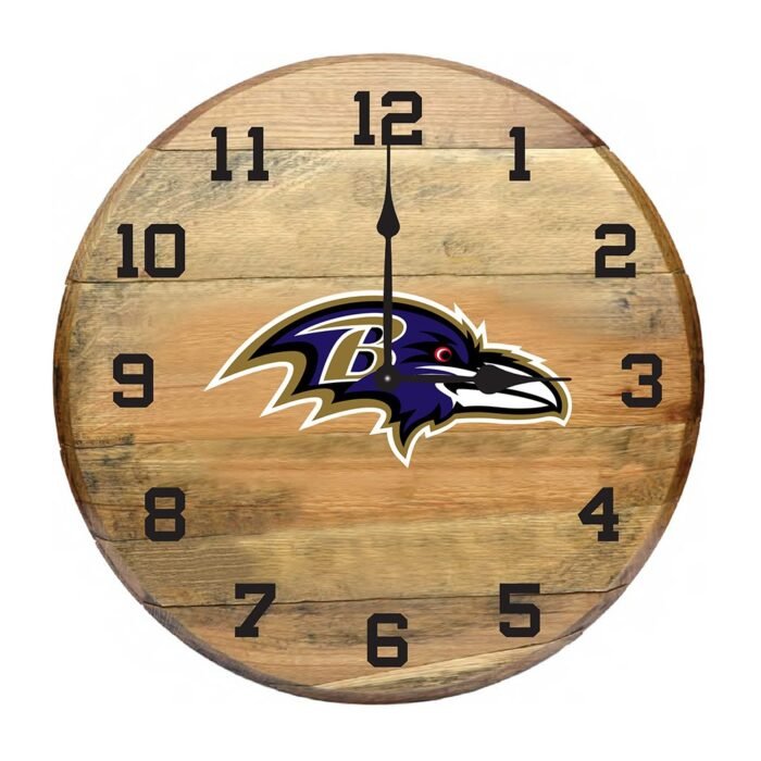 OAK BARREL CLOCK (Various Teams) - Image 24