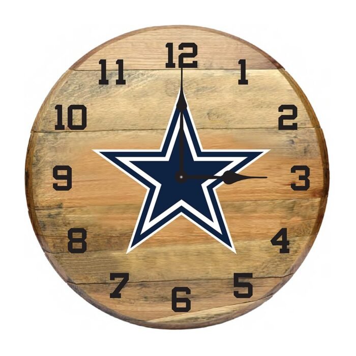 OAK BARREL CLOCK (Various Teams) - Image 2