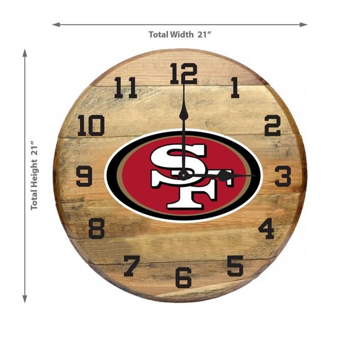 OAK BARREL CLOCK (Various Teams) - Image 44