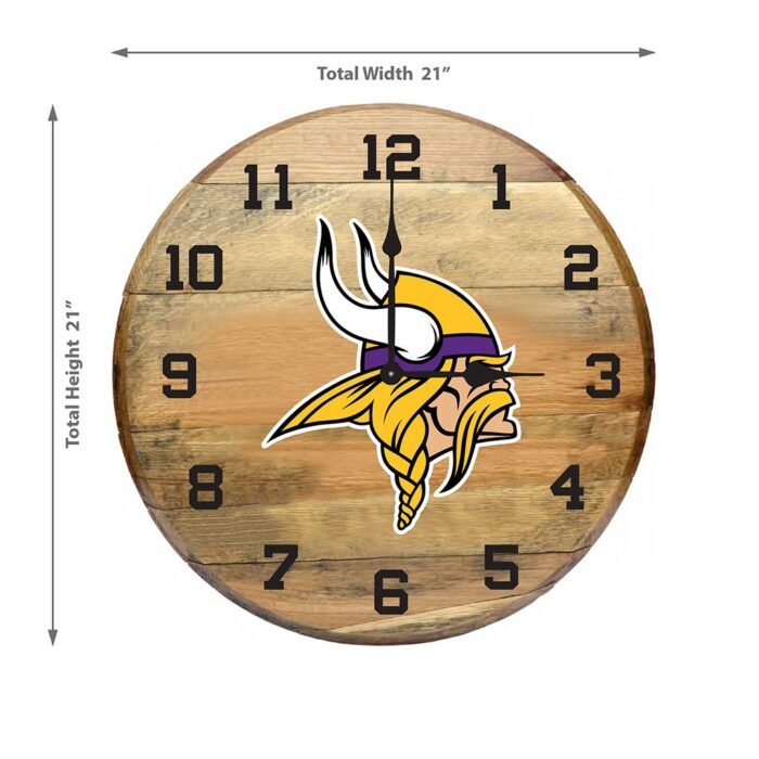 OAK BARREL CLOCK (Various Teams) - Image 47