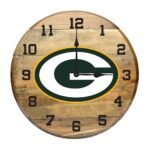 OAK BARREL CLOCK (Various Teams)