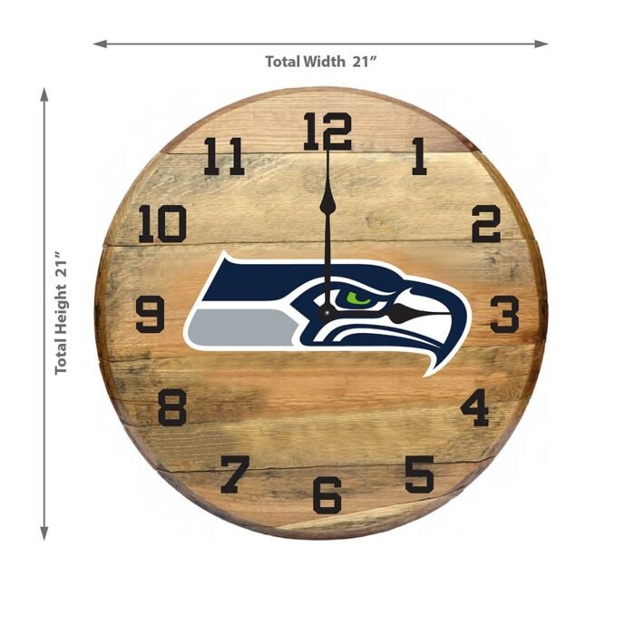 OAK BARREL CLOCK (Various Teams) - Image 64