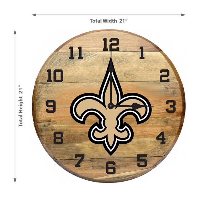 OAK BARREL CLOCK (Various Teams) - Image 69