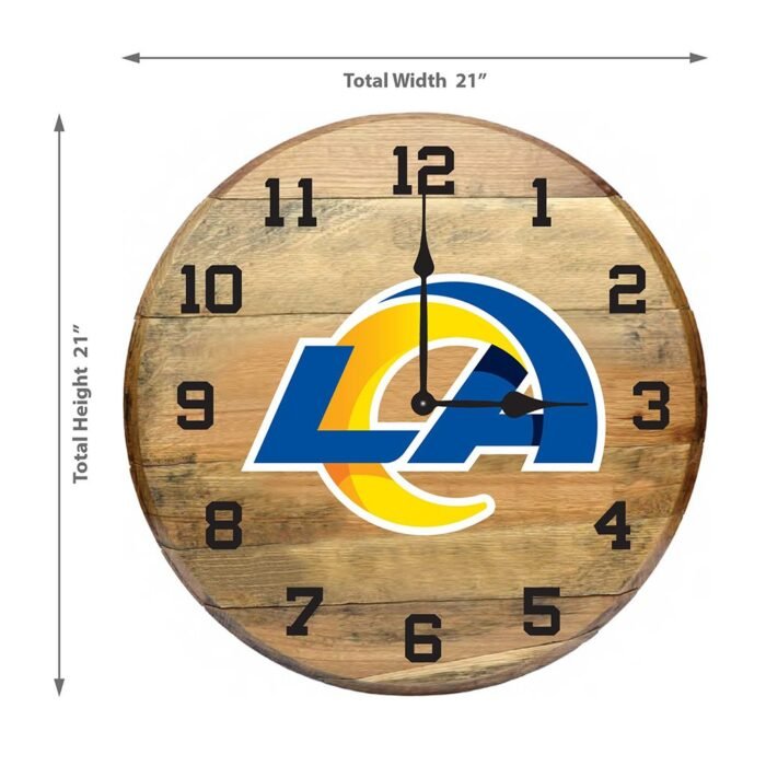 OAK BARREL CLOCK (Various Teams) - Image 75