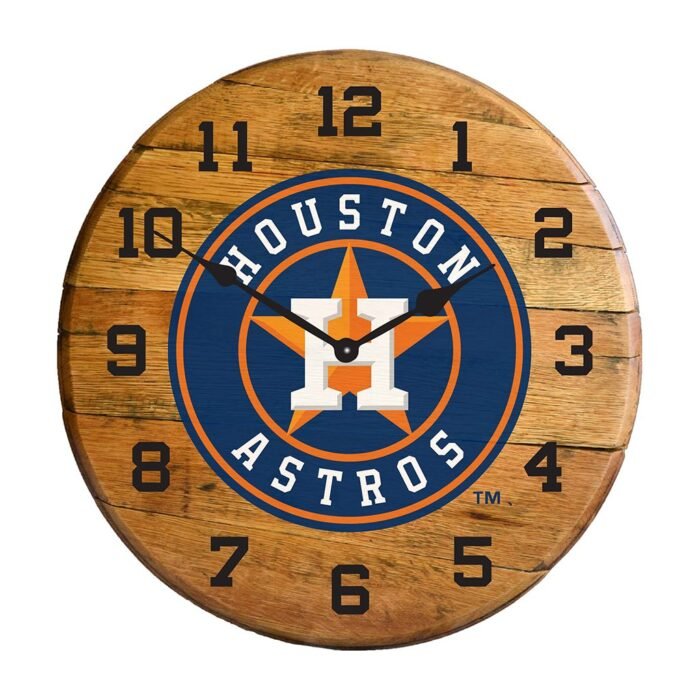 OAK BARREL CLOCK (Various Teams) - Image 36