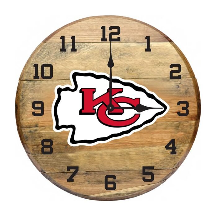 OAK BARREL CLOCK (Various Teams) - Image 6