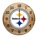OAK BARREL CLOCK (Various Teams) - Image 4