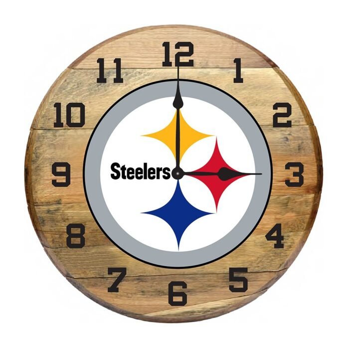 OAK BARREL CLOCK (Various Teams) - Image 4