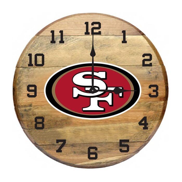OAK BARREL CLOCK (Various Teams) - Image 5
