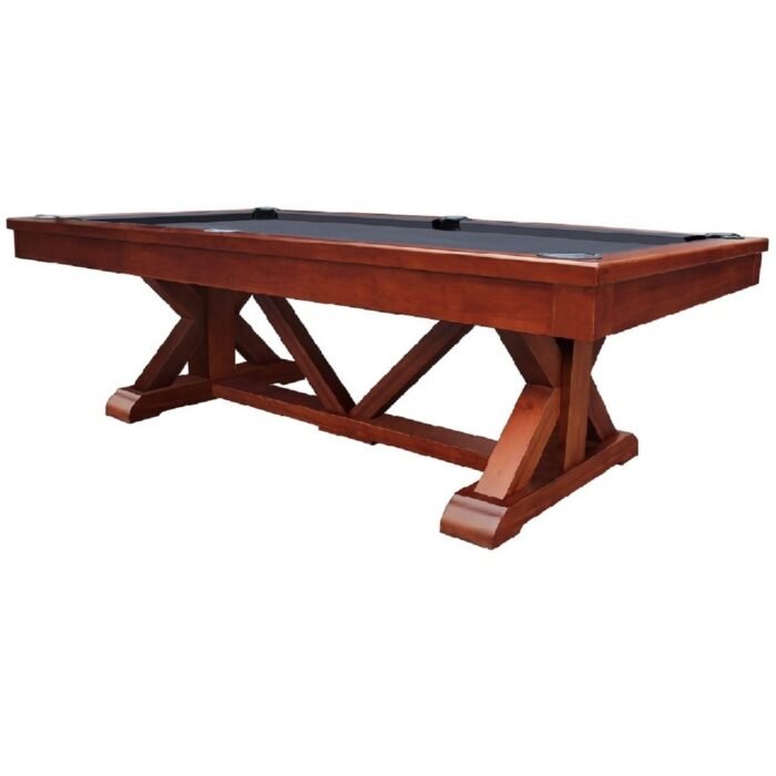 Playcraft Brazos River 8' Slate Pool Table - Leather Drop Pockets - Image 4