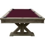 Playcraft Brazos River 8' Slate Pool Table - Leather Drop Pockets - Image 14