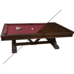 Playcraft Brazos River 8' Slate Pool Table - Leather Drop Pockets - Image 19