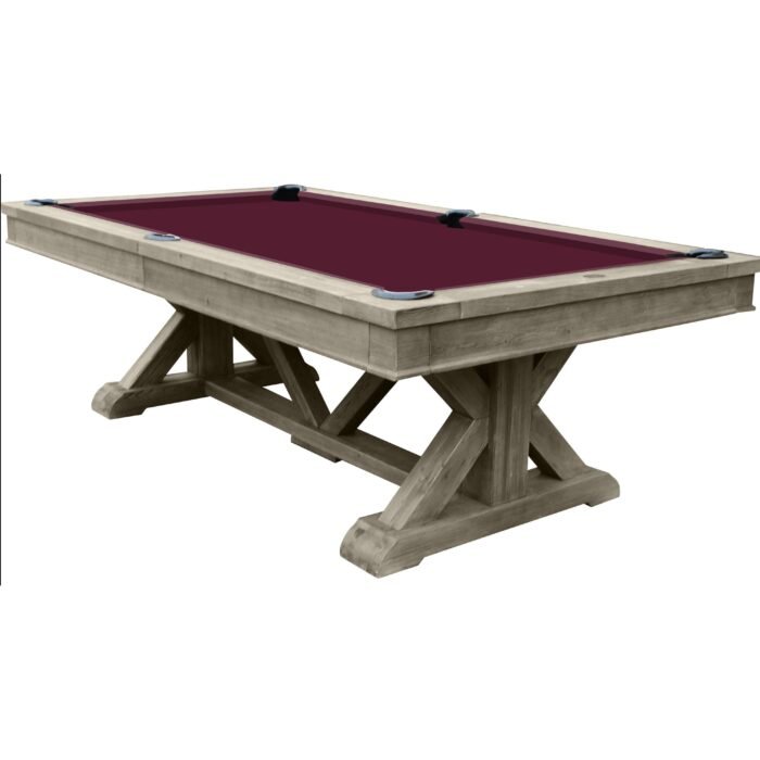 Playcraft Brazos River 8' Slate Pool Table - Leather Drop Pockets - Image 3