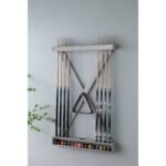 Playcraft X Style Hardwood 8 Cue Billiard Equipment Wall Rack