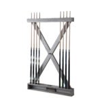 Playcraft X Style Hardwood 8 Cue Billiard Equipment Wall Rack - Image 6