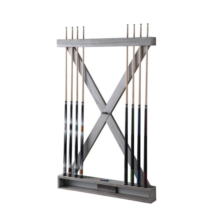 Playcraft X Style Hardwood 8 Cue Billiard Equipment Wall Rack - Image 6
