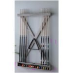 Playcraft X Style Hardwood 8 Cue Billiard Equipment Wall Rack - Image 7