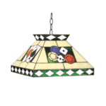 RAM Game Room | 18" | Tiffany Poker | Single-Shade Pendant Light Fixture