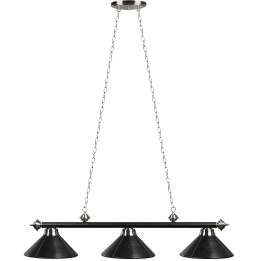 ram game room 54 leather black finish 3 shade billiard light fixture 7262535