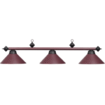 RAM Game Room | 54" | Metal Cone Shades | Suspension Chains | 3-Light Billiard Fixture - Image 4