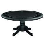 Ram Game Room 60" Poker and Multi-Use Game Table - Black