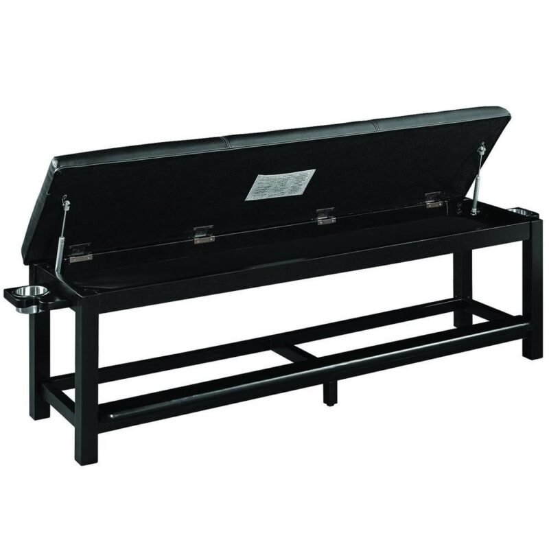 ram game room spectator storage bench black default title 2