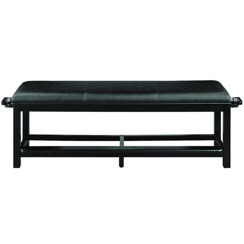 ram game room spectator storage bench black default title