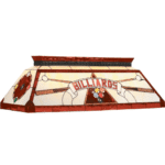 RAM Game Room |Tiffany | 44"| 3-Light Billiard Fixture | Red Stained Glass