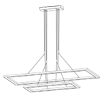 RAM Gameroom | 58" | Double Rectangular LED | Game Table Light Fixture - Image 5