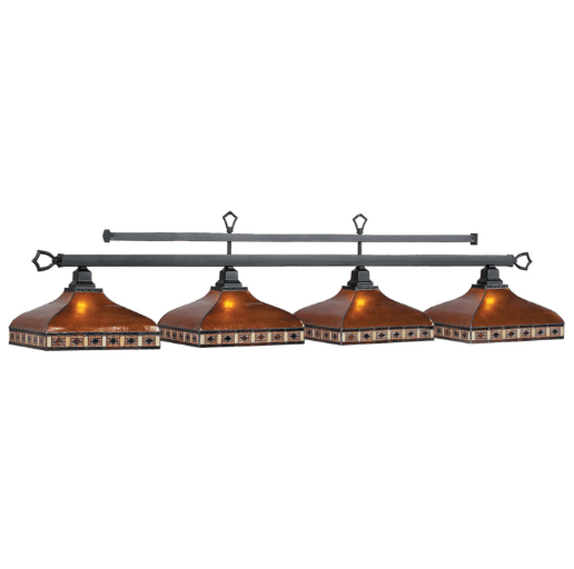 ram gameroom tahoe 79 amber mica shades suspension chains 4 light billiard fixture 4856591