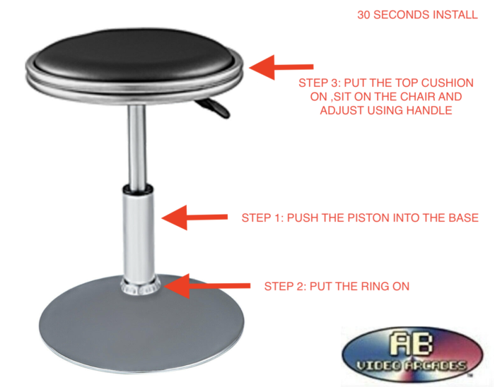 abvideoarcades cocktail arcade machine cabinet Retro Set of 2 Swivel Bar Stools - Image 3