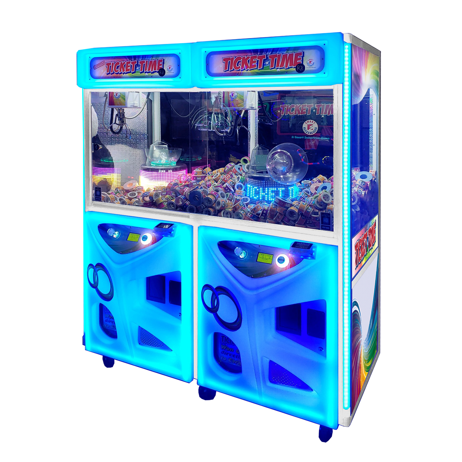 smart-industries-ticket-time-61-2-player-arcade-crane-claw-machine-rfid-tags-led-display-4776899 Smart Industries | Ticket Time | 61" | 2 Player | Arcade Crane Claw Machine | RFID Tags | LED Display - Image 1