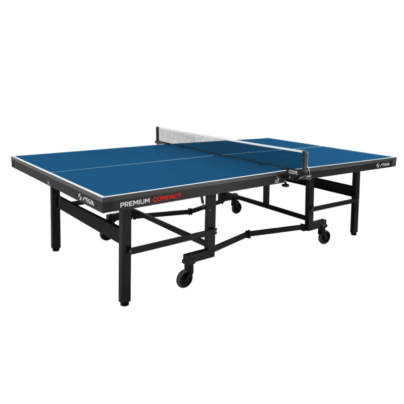 stiga premium compact table blue ittf approved indoor table 25mm top foldable 7337250