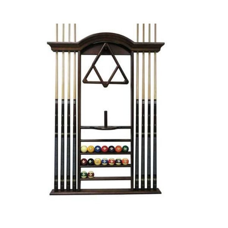 the level best deluxe wall cue rack classic oak co