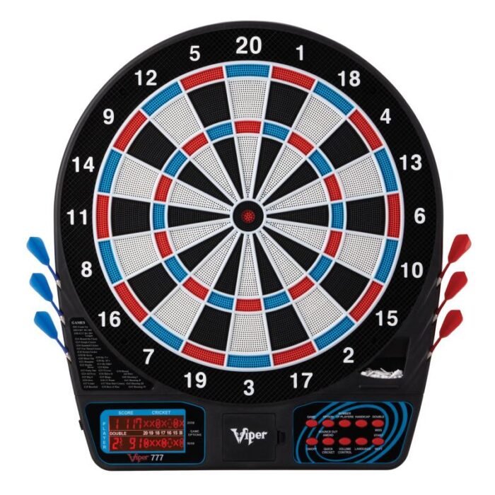 Viper | 777 Electronic Dartboard | Metropolitan Espresso Cabinet | Padded Dart Mat | The Bull Starts Here | Shadow Buster Dartboard Lights & Laser Throw Line Marker - Image 6