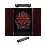Viper | 797 Electronic Dartboard | Metropolitan Mahogany Cabinet  | Laser Throw Line Marker | Padded Dart MAt | The Bull Starts Here | Shadow Buster Dartboard Lights - Image 2