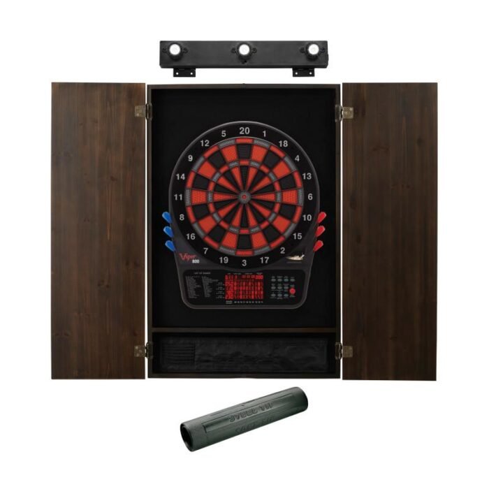 Viper | 800 Electronic Dartboard | Metropolitan Espresso Cabinet | Padded Dart Mat | The Bull Starts Here | Shadow Buster Dartboard Lights & Laser Throw Line Marker - Image 2