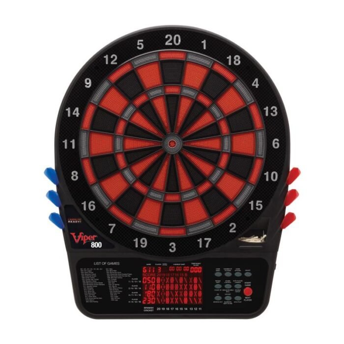 Viper | 800 Electronic Dartboard | Metropolitan Espresso Cabinet | Padded Dart Mat | The Bull Starts Here | Shadow Buster Dartboard Lights & Laser Throw Line Marker - Image 8