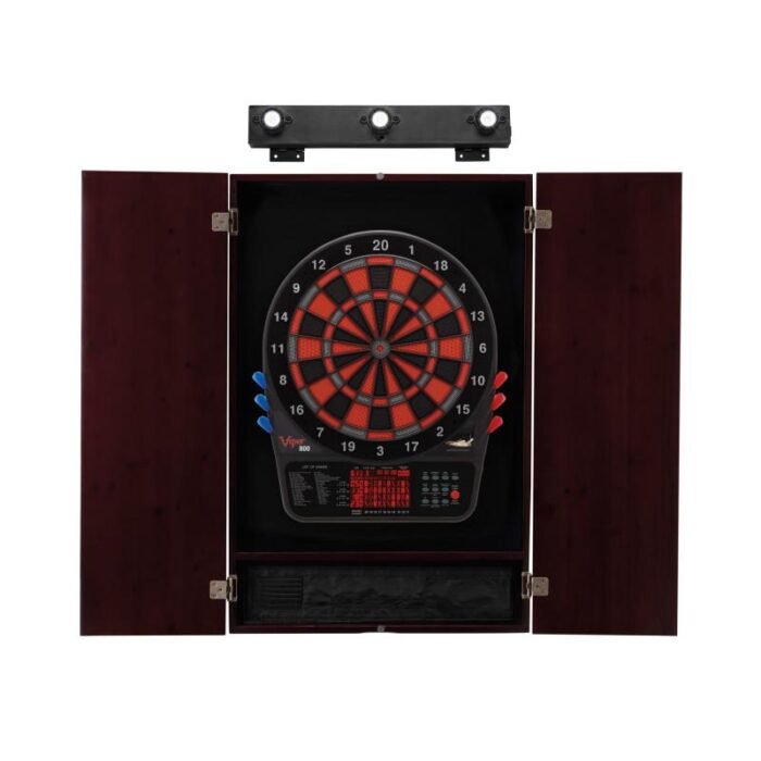 Viper | 800 Electronic Dartboard | Metropolitan Mahogany Cabinet | Laser Throw Line Marker | Padded Dart MAt | The Bull Starts Here | Shadow Buster Dartboard Lights - Image 4