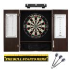 Viper | Dead On Sisal Dartboard | Metropolitan Espresso Cabinet | Shadow Buster Dartboard Lights | Laser Throw Line Marker |  Padded Dart Mat | The Bull Starts Here | Underground The Raven Steel Tip Darts - Image 3