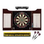 Viper | League Sisal Dartboard | Hudson Mahogany Cabinet | Padded Dart Mat | The Bull Starts Here | Shadow Buster Dartboard Lights & Laser Throw Line Marker - Image 3