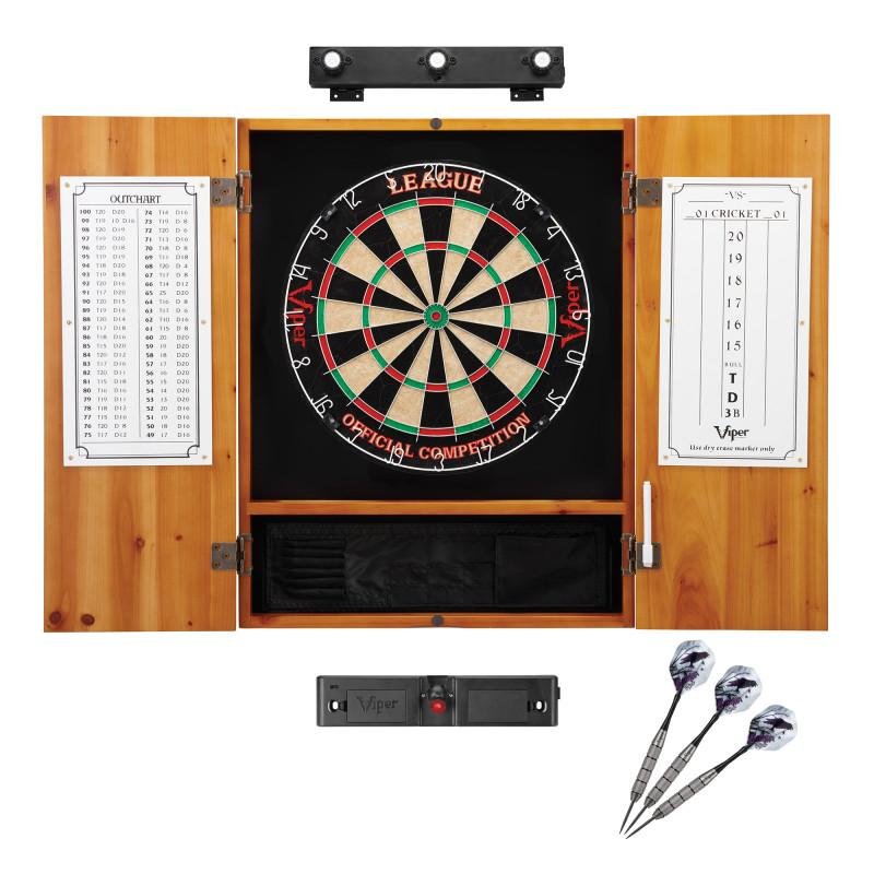 viper-league-sisal-dartboard-metropolitan-cinnamon-cabinet-padded-dart-mat-the-bull-starts-here-underground-the-raven-steel-tip-darts-shadow-buster-dartboard-li-4152537 Viper | League Sisal Dartboard | Metropolitan Cinnamon Cabinet | Padded Dart Mat | The Bull Starts Here | Underground The Raven Steel Tip Darts | Shadow Buster Dartboard Lights & Laser Throw Line Marker - Image 1