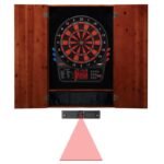 Viper | Metropolitan Cinnamon Soft Tip Dartboard Cabinet | 800 Electronic Dartboard and Dart Laser Line