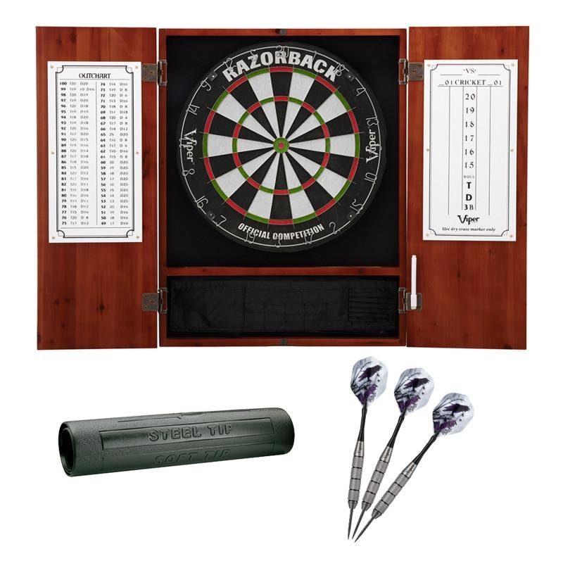 viper-metropolitan-cinnamon-steel-tip-dartboard-cabinet-razorback-sisal-dartboard-underground-raven-steel-tip-darts-25-grams-vinyl-dart-mat-3844679 Viper | Metropolitan Cinnamon Steel Tip Dartboard Cabinet | Razorback Sisal Dartboard | Underground Raven Steel Tip Darts 25 Grams, | Vinyl Dart Mat - Image 1
